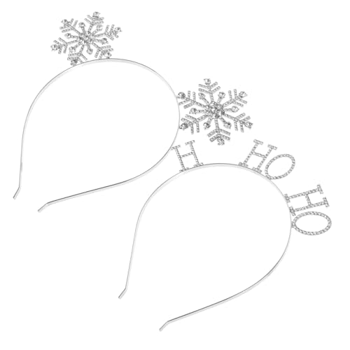 COLLBATH 2 Stück Teiliges Weihnachts Haarreif Schneeflocken Haarschmuck Strapazierfähig Festlich für Party Geburtstag Winter Themen Kostüm Zubehör von COLLBATH
