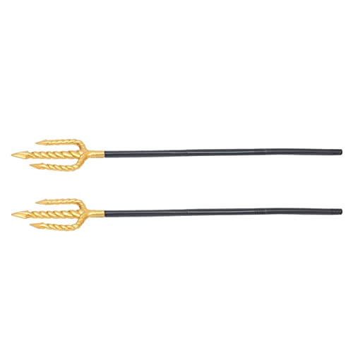 COLLBATH 2 Stücke Triple Leistung Requisiten Dreizack Halloween Kostüm Requisiten Halloween Dekoration Party Requisiten Cosplay Zubehör Kunststoff COLLBATH 2 Stücke Triple Leistung Requisiten Dreizack Halloween Kostüm Requisiten Halloween Dekoration Party Requisiten Cosplay Zubehör Kunststoff von COLLBATH