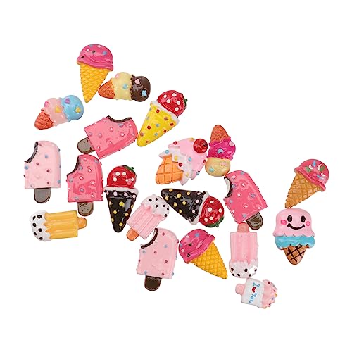 COLLBATH 20 Stück Kreative Eiscreme DIY Dekorationen Bunte Ornamente für Büro und Cafés Einzigartige Bastelaccessoires zur Verschönerung von Alltagsgegenständen von COLLBATH