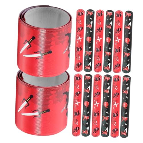 COLLBATH 24 Stück Pat-Ring-Armband Ninja Kinderspielzeug Urlaubsklatscharmbänder Kostüm handschlaufe handkette Party Gefälligkeiten dekorative Schlagarmbänder PVC von COLLBATH