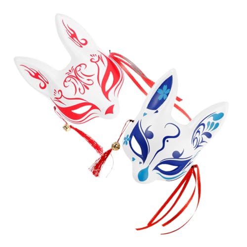 COLLBATH Traditionelles Japanisches Halbmasken-set Für Cosplay Halloween Und Maskerade von COLLBATH