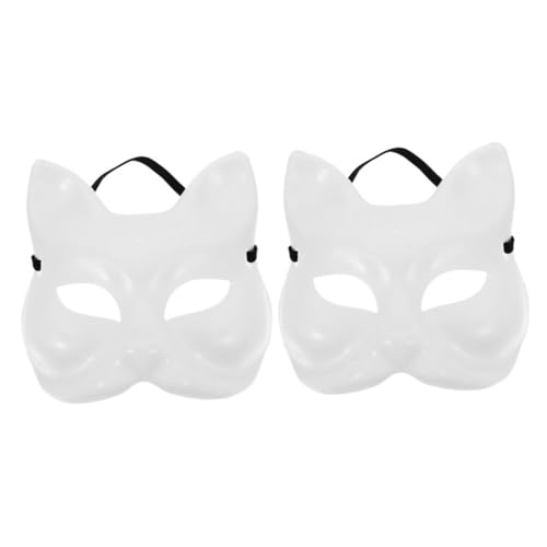COLLBATH 2st Maske Unbemalte Partyzubehör Leere Tierische Gemalt Plastik Weiß Kleidung von COLLBATH