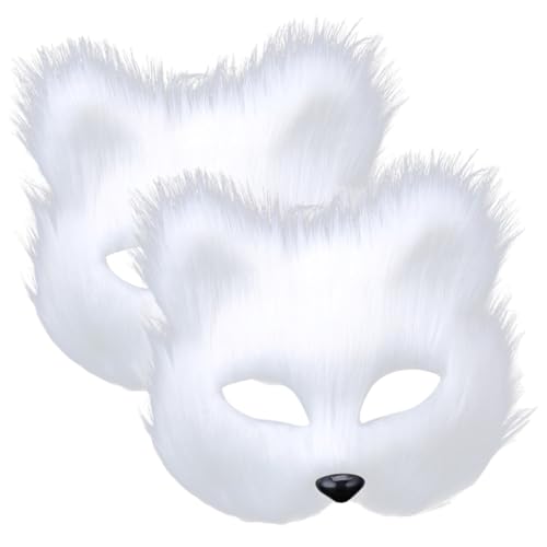 COLLBATH 2St Karnevalsmaske halloween masken halloweenmaske Plüschtiermasken Cosplay pelzige Fuchsmaske kostüm erwachsene blinder Halloween-Fuchsmaske Maskerade-Maske einzigartig Kleidung von COLLBATH