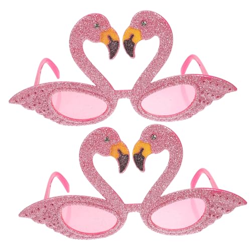 COLLBATH 2St Cosplay-Party-Brille Flamingo-Brille Gläser Sonnenspiegel Requisiten für Fotoautomaten leuchtbrillen character prom Sonnenbrille Partybrille lustige Brille Blitz Glitzerpulver von COLLBATH