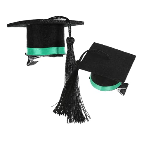 COLLBATH 2st Mini-arzthut-haarnadel Haarspangen Für Mädchen Abschlusskappe Für Hunde Abschluss Ihr Clip Schwarze Abschlusskappe Kappen Grad-hut-haarspange Party Haarzubehör Gefühlt Green von COLLBATH