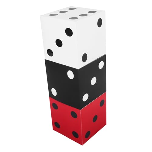 COLLBATH 3 Stück Jumbo Würfelboxen Thema Party Dekorationen für Geburtstagsfeiern Abschlussfeiern und Spieleabende Einfache Montage Kreative Tischdekorationen von COLLBATH