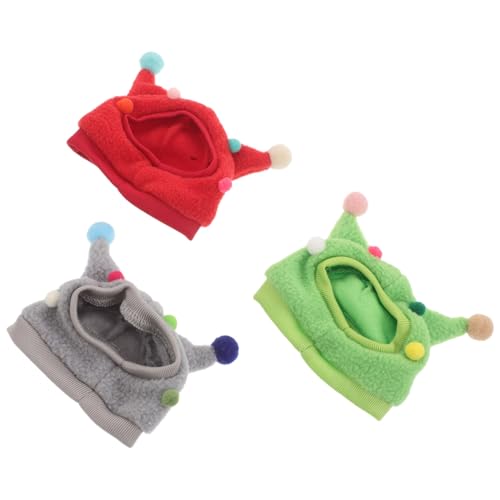 COLLBATH 3 Stück Lustiger Eidechsen Hut mit Hornball für Bartagame Gecko und Kleine Reptilien für Halloween Weihnachten und Geburtstagsfeiern von COLLBATH