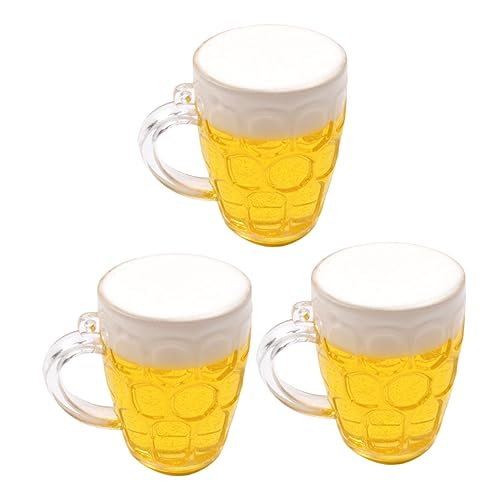 COLLBATH 3 Stück Teiliges Miniatur Bierglas Kuchen Dekoration Vatertags und Geburtstagsgeschenke für Männer um Ihre Torte Lebendig zu Gestalten Umweltfreundliches Material für Muffins und von COLLBATH