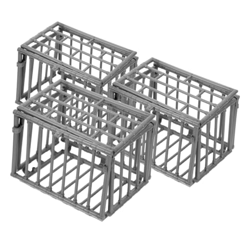 COLLBATH 3 Stück Tierhalter Modell Miniatur -Stütze Mini-Hauskäfig Miniaturkäfig Hauskäfig für kleine Mini House Decor Mini House Accessory Miniatur-DIY-Käfig Plastik Grey COLLBATH 3 Stück Tierhalter Modell Miniatur -Stütze Mini-Hauskäfig Miniaturkäfig Hauskäfig für kleine Mini House Decor Mini House Accessory Miniatur-DIY-Käfig Plastik Grey von COLLBATH