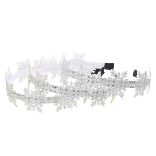 COLLBATH 3 Stück Weihnachts Stirnband Ornamente Für Mädchen Schneeflocken Haarschmuck Weihnachts Haarschmuck Schneeflocken Haarband Stirnband Reifen von COLLBATH