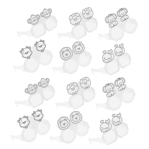 COLLBATH 30 Stück Papierbrillenrahmen Partygeschenk Graffiti-brille Party-brillengestell Brillenstütze Papierbrillen Für Geburtstagsfeiern Gläser Bemalen Gläser Zum Dekorieren Weiß von COLLBATH