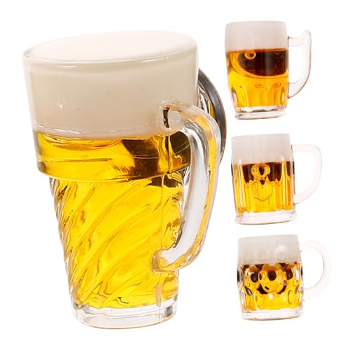 COLLBATH 4 Stück Bierbecher Deko DIY Zubehör Kleine Bierkrug Modelle Puppenhaus Ornamente von COLLBATH