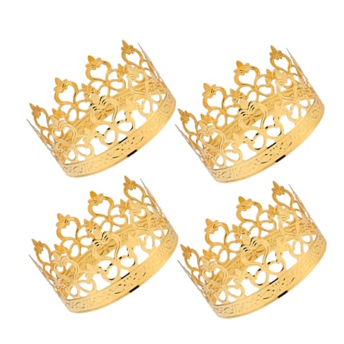 COLLBATH Kuchendekorationen Mini-goldkronen 4er-set Vielseitiger Kuchenaufsatz Für Brautpartys Geburtstage von COLLBATH
