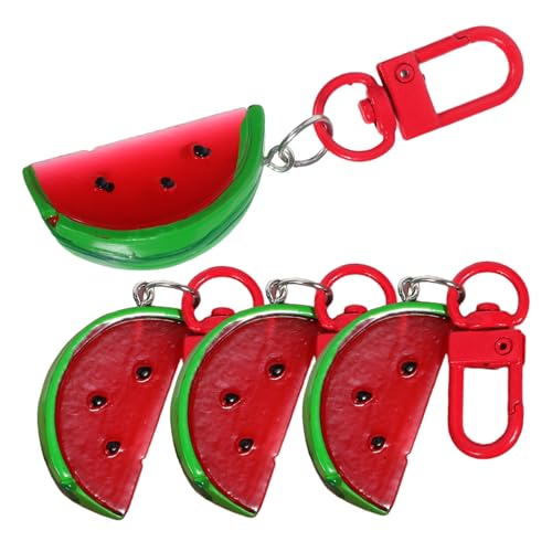 COLLBATH 4 Stück Obst Schlüsselanhänger Kleiner Schlüsselanhänger Wassermelonen Anhänger Handtaschen Anhänger Modischer Schlüsselanhänger Aus Legierung Ästhetische Taschen Anhänger von COLLBATH