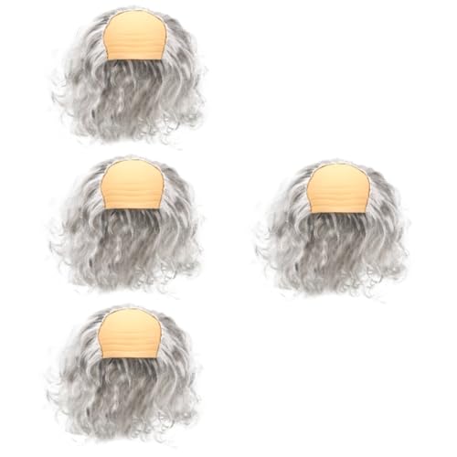COLLBATH 4 Stück Perücke Kahle Kappe Kostüme Glatzenbildung Verkleidung Rollenspielkostüm Kostüm Für Erwachsene Alter Mann Mit Glatze Halloween-Requisiten Kahle Hautkappe Weiß Tierhaare COLLBATH 4 Stück Perücke Kahle Kappe Kostüme Glatzenbildung Verkleidung Rollenspielkostüm Kostüm Für Erwachsene Alter Mann Mit Glatze Halloween-Requisiten Kahle Hautkappe Weiß Tierhaare von COLLBATH