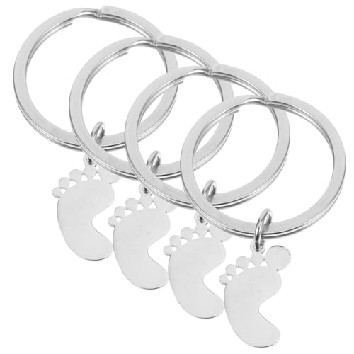 COLLBATH 4 Stück Teiliges Fußabdruck Metall Langlebig Rostfrei Stilvolle Taschen-deko Einzigartiger Anhänger für Babyparty Geburtstagsgeschenk Babyparty-dekoration COLLBATH 4 Stück Teiliges Fußabdruck Metall Langlebig Rostfrei Stilvolle Taschen-deko Einzigartiger Anhänger für Babyparty Geburtstagsgeschenk Babyparty-dekoration von COLLBATH