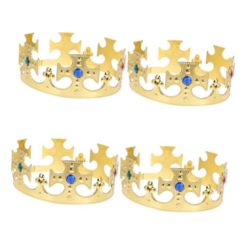 COLLBATH 4 Stück Teiliges Goldene Königskronen Kostümzubehör für Geburtstagsfeier Prinz Krone aus Königliche Party Kronen für Erwachsene COLLBATH 4 Stück Teiliges Goldene Königskronen Kostümzubehör für Geburtstagsfeier Prinz Krone aus Königliche Party Kronen für Erwachsene von COLLBATH