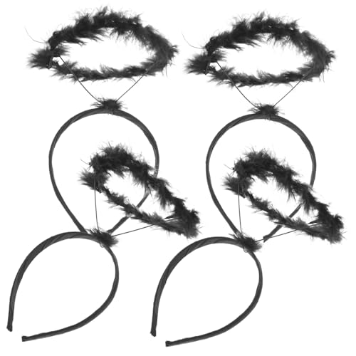COLLBATH 4 Stück Teiliges Schwarzes Himmlisches Haarreif mit Heiligenschein Stylisches Cosplay Accessoire für Karneval Weihnachten Bühnenauftritte und Festliche Partys COLLBATH 4 Stück Teiliges Schwarzes Himmlisches Haarreif mit Heiligenschein Stylisches Cosplay Accessoire für Karneval Weihnachten Bühnenauftritte und Festliche Partys von COLLBATH