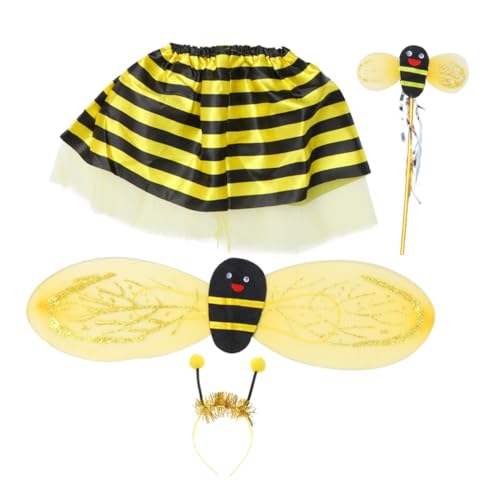 COLLBATH 4Stücke Teiliges Bienenkostüm Set Für Bienenflügeln Haarbügel Tutu Rock Feenstab Für Geburtstagsfeiern Rollenspiele Vorschulveranstaltungen COLLBATH 4Stücke Teiliges Bienenkostüm Set Für Bienenflügeln Haarbügel Tutu Rock Feenstab Für Geburtstagsfeiern Rollenspiele Vorschulveranstaltungen von COLLBATH