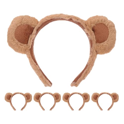 COLLBATH 5 Stück Braune Plüsch Tierohren für Erwachsene Flauschiges Cosplay Zubehör für Gesichtswäsche Halloween und Besondere Anlässe COLLBATH 5 Stück Braune Plüsch Tierohren für Erwachsene Flauschiges Cosplay Zubehör für Gesichtswäsche Halloween und Besondere Anlässe von COLLBATH