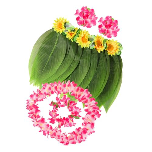 COLLBATH 5 Stück Hawaiian Kostümset mit Rock für Luau Party Teiliges Set mit Armbändern Haarband Halskette für Strand Events Themenfeiern Erwachsene Sonnenblume COLLBATH 5 Stück Hawaiian Kostümset mit Rock für Luau Party Teiliges Set mit Armbändern Haarband Halskette für Strand Events Themenfeiern Erwachsene Sonnenblume von COLLBATH