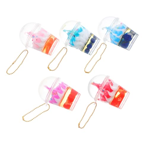 COLLBATH 5 Stück Schlüsselanhänger süßer Dessert-Schlüsselanhänger süßes Schlüsselanhänger-Accessoire Desserttasse Schlüsselanhänger Mini-Schlüsselanhänger PVC von COLLBATH