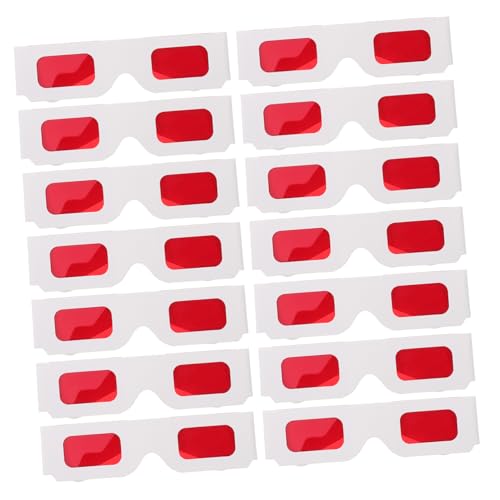 COLLBATH 50 Stück 3d-brillen Für Kinder Roten Papierbrillen Für Film-party Valentinstagsbrillen Für Sonnenbrillen von COLLBATH
