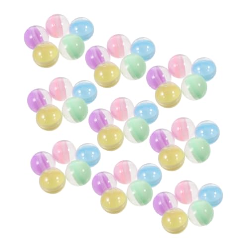 COLLBATH 50 Stück Halbtransparente Macaron Runde Kapseln Für Automaten Nachfüllbare Spielkugeln DIY Bastelbedarf Partyfüllung von COLLBATH