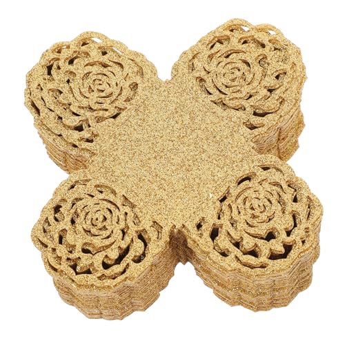 COLLBATH 50 Stück Süßigkeiten Box Backförmchen Aus Pergament Groß Schokoladenbecher Cupcake-wrapper Dessertverpackung Backeinlagen Trüffeleinlagen Essbar Papier Golden von COLLBATH