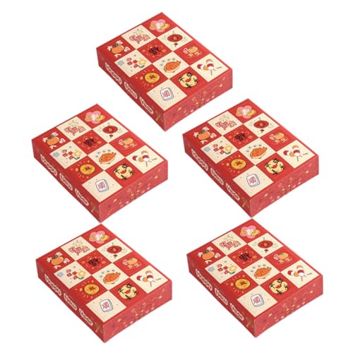 COLLBATH 5Er-Box Dongdongle Leere Box Karton mit groß klein leerer Tombolakoffer Spielhülle aus Papier DIY Lotteriekoffer Tombola-Hülle aus Papier zum Selbermachen Colorful von COLLBATH