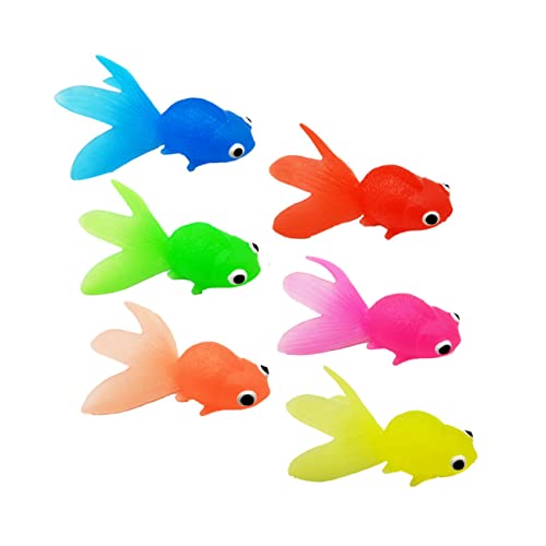 COLLBATH 6 Stück -Spielzeugmodell für Pool Geburtstagsgeschenk gilbe Aquarienverzierung Fischtank Dekore entzückendes Fischspielzeug transparentes Goldfischspielzeug von COLLBATH