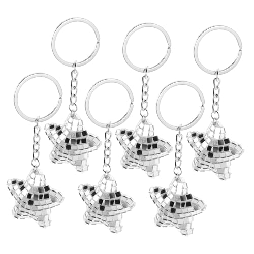 COLLBATH 6 Stück Teiliges Disco Ball Schlüsselanhänger Sternförmig Spiegel-Glas Anhänger Vielseitig als Taschen Rückspiegel-deko für Party Geburtstag Cowgirl Zubehör COLLBATH 6 Stück Teiliges Disco Ball Schlüsselanhänger Sternförmig Spiegel-Glas Anhänger Vielseitig als Taschen Rückspiegel-deko für Party Geburtstag Cowgirl Zubehör von COLLBATH
