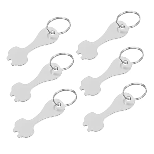 COLLBATH Einkaufswagenchip-schlüsselanhänger-set – 6 Einkaufswagenchips Handwerkskunst Edelstahl von COLLBATH