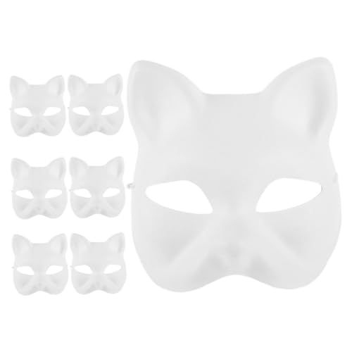 COLLBATH 7St Maske künstliche Dekoration lebensechte Katze Miniaturkatzen-Künstlerfiguren Figuren leeres Kostüm Abschlussballkostüm Kostüm-Requisite, Partyzubehör Papier Weiß COLLBATH 7St Maske künstliche Dekoration lebensechte Katze Miniaturkatzen-Künstlerfiguren Figuren leeres Kostüm Abschlussballkostüm Kostüm-Requisite, Partyzubehör Papier Weiß von COLLBATH