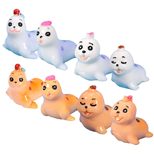 COLLBATH 8 Stück Seelöwen Landschaftsornament Aquarium Luftbecher Tauchpumpe Teichpumpe Fischbecken Filtertank Heckheizung Wasser Das Tierspielzeug Tiere Autodekor Mini von COLLBATH