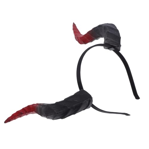 COLLBATH Abnehmbares Teufelshorn Stirnband aus Weichem Pu-material Leicht und Strapazierfähig Flexibler Breiter Kopfbügel Geeignet für Halloween Karneval Cosplay und Festivalkostüme für von COLLBATH