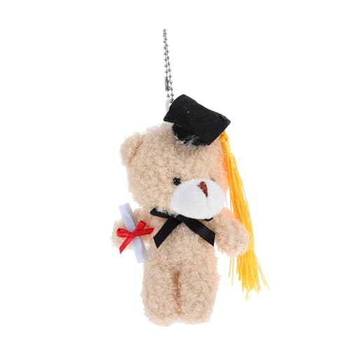COLLBATH Abschlusssaison Dr. Bär Abschluss Stofftier Bär Absolventenhut, Tierspielzeug Abschlussbär-dekoration Mini-abschlussbären Abschluss Tierpuppe Plüsch Light Brown von COLLBATH