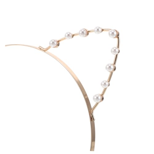 COLLBATH Bequemer Katzenohren Haarreif mit Künstlichen Perlen Modisches Stirnband für Mädchen Dekoratives Accessoire für Party Cosplay und Alltag Einzigartiges Design Stabiler von COLLBATH