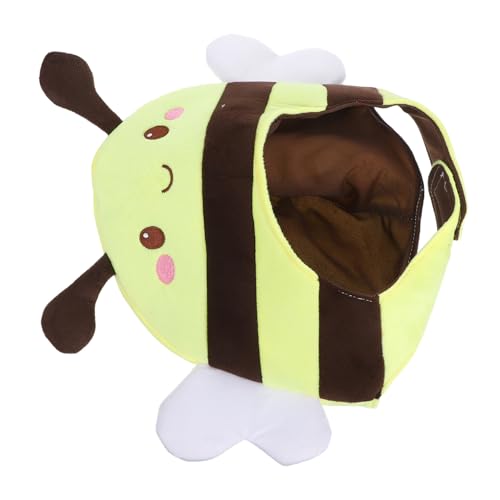 COLLBATH Cartoon Bienen Kopfbedeckung Bienenkostüm Hut Tierkostüm Kopfbedeckung Vollkopf Cosplay Kappe Weihnachts Themen Hut Gelb von COLLBATH