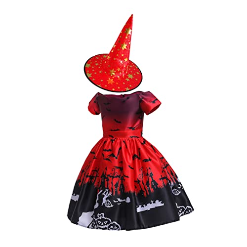 COLLBATH Cartoon-Rock one piece kleidung Kinderkleidung bewerbung dress up rotes formelles Kleid Hexen-Cosplay-Kleid formelle Kleidung Kleider Party Kleid Halloweenkostüm Karikatur die von COLLBATH