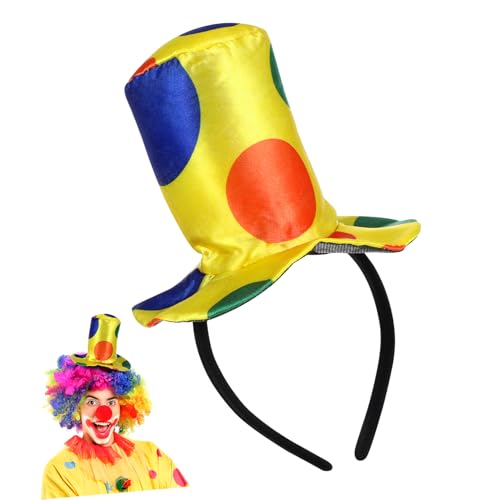 COLLBATH Clown Stirnband Plüschig Leuchtende Farben Angenehm Tragen Für Kostüm Karneval Halloween Cosplay von COLLBATH