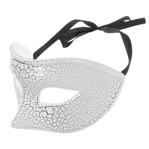 COLLBATH Crack Masquerade Halbgesichtsmaske Halloween Retro Vintage Horror Maske Leicht Angenehm Für Karneval Cosplay Kostüm Zubehör von COLLBATH