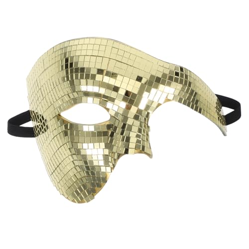 COLLBATH Disco Halbgesichts Maske Gold Glitzernd Leicht Atmungsaktiv Spiegelnde Party Masquerade Für Halloween Karneval Dj Club Geburtstag Feier COLLBATH Disco Halbgesichts Maske Gold Glitzernd Leicht Atmungsaktiv Spiegelnde Party Masquerade Für Halloween Karneval Dj Club Geburtstag Feier von COLLBATH