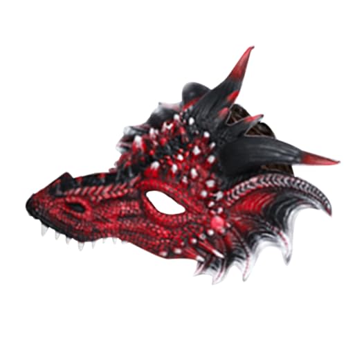 COLLBATH Drachenmaske außerirdische Maske Halloween-Maske Gasmasken-Cosplay LED-Maske Gesicht drachen maske halloween dekoration halloween masken Drachen-Modelliermaske Kostüm Maske Pu von COLLBATH