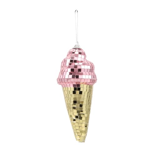 COLLBATH Eiscreme Ornamente Event Eiscreme Discokugel Outdoor Ornamente Glitzernder Disco Eiskübel Aus Blech Mit Deckelkugeln Hängendes Disco Dekorative von COLLBATH