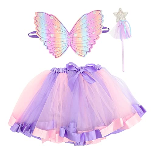 COLLBATH Engelsflügel Kostü Für ädchen Mit Zauberstab Und Kurzem Rock 3 Teiliges Set Für Halloween Karneval Und Cosplay üßes Feenkostü Für Mit Flügeln Und Sternenmotiv COLLBATH Engelsflügel Kostü Für ädchen Mit Zauberstab Und Kurzem Rock 3 Teiliges Set Für Halloween Karneval Und Cosplay üßes Feenkostü Für Mit Flügeln Und Sternenmotiv von COLLBATH