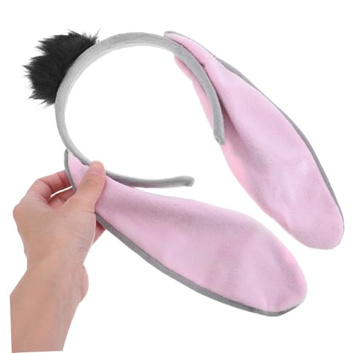 COLLBATH Esel Kostümset Teilig Floppy Ohren Stirnband Nase Party Zubehör für Jungen Mädchen Geburtstagsfeier Karneval Cosplay von COLLBATH