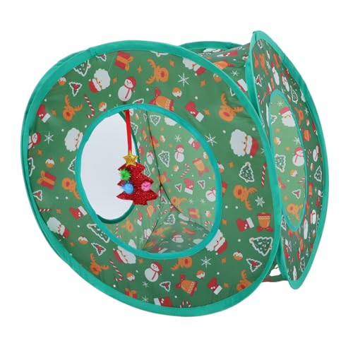 COLLBATH Faltbarer Katzentunnel für Drinnen Interaktives für Katzen und Kleine Hunde für Kätzchen Weihnachtsdesign Perfekter Spielplatz für Haustiere COLLBATH Faltbarer Katzentunnel für Drinnen Interaktives für Katzen und Kleine Hunde für Kätzchen Weihnachtsdesign Perfekter Spielplatz für Haustiere von COLLBATH