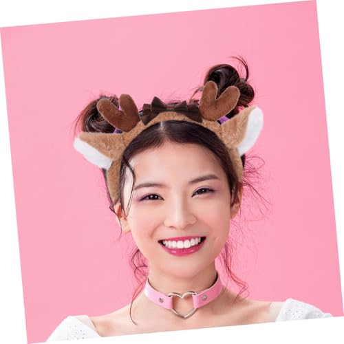 COLLBATH Flauschiges Hirschohren stirnband Cosplay Haarschmuck Wiederverwendbar Leichtes Bequemes Kopfband Für Kostümpartys Karneval Weihnachten Mädchen Accessoire von COLLBATH