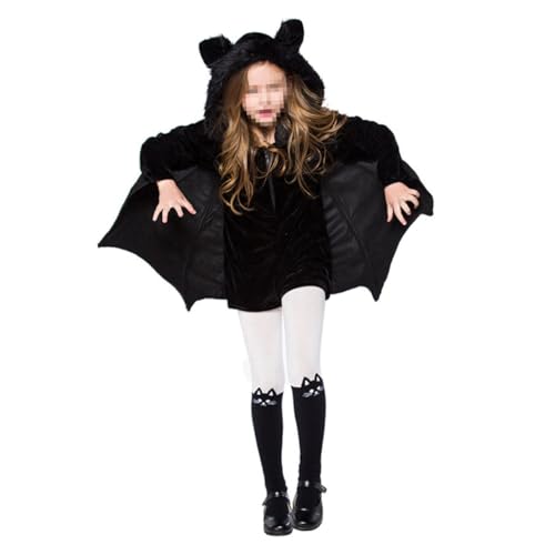 COLLBATH Fledermaus Kostüm Outfit Für Halloween Cosplay Dress Up Zubehör Für Mädchen Passend Für Halloween Partys Und Verkleidungen von COLLBATH